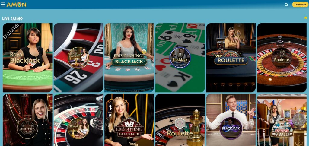 jeux en direct amon casino