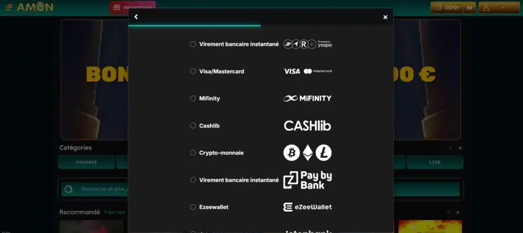 Amon Casino : Notre avis complet 19 Dépôts Amon Casino
