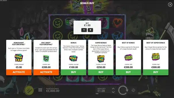 Chaos Crew 2 de Hackswaw gaming | Test et avis 10 Chaos Crew 2 : achat bonus