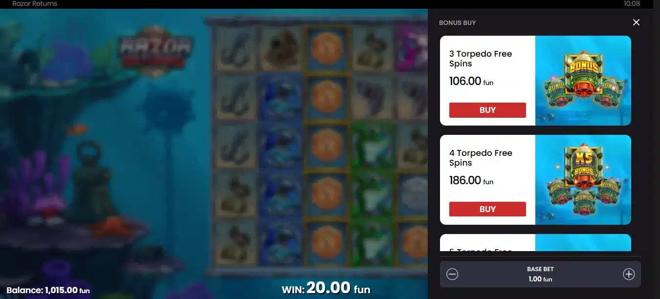 Razor Returns 9 Razor Returns : achat de bonus