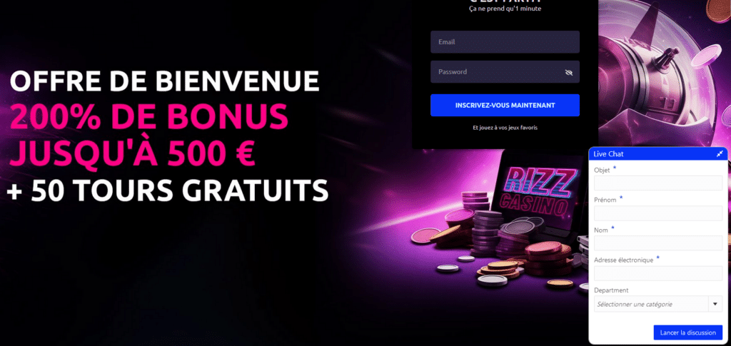 rizz casino support