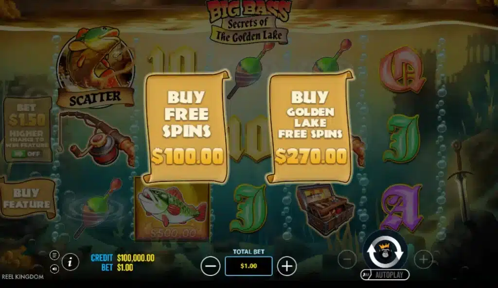 Big Bass Secrets of the Golden Lake 7 Big Bass Secrets of the Golden Lake : achat de bonus