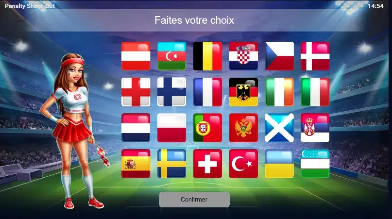 Jeu du penalty Avis : Guide complet pour jouer gratuitement 4 choix des drapeaux Pernalty shoot out