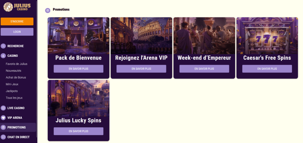 promotions julius casino