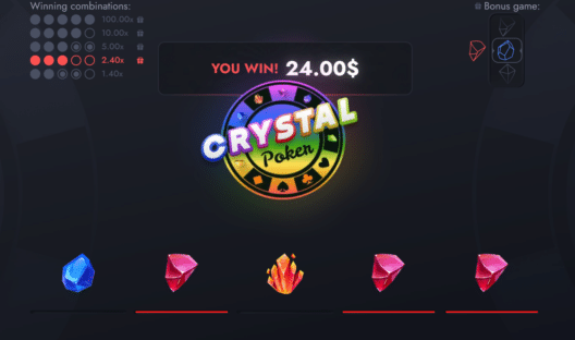 Jeu gratuit et revue complète du nouveau jeu Crystal Poker Casino
