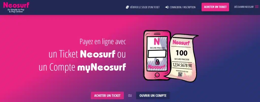 Code bonus avec Neosurf