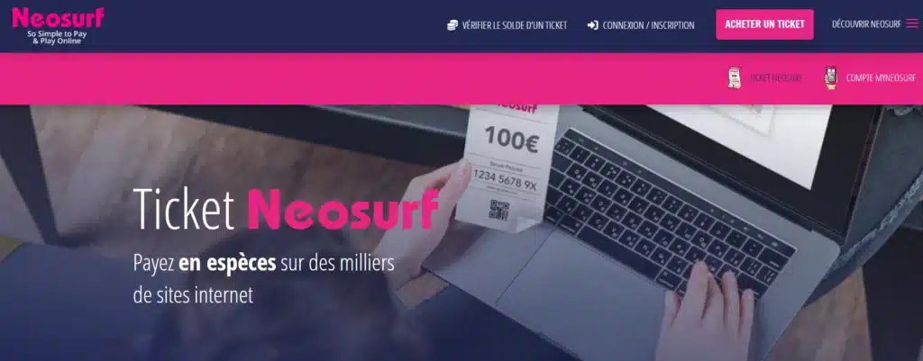 Effectuer un dépôt avec Neosurf