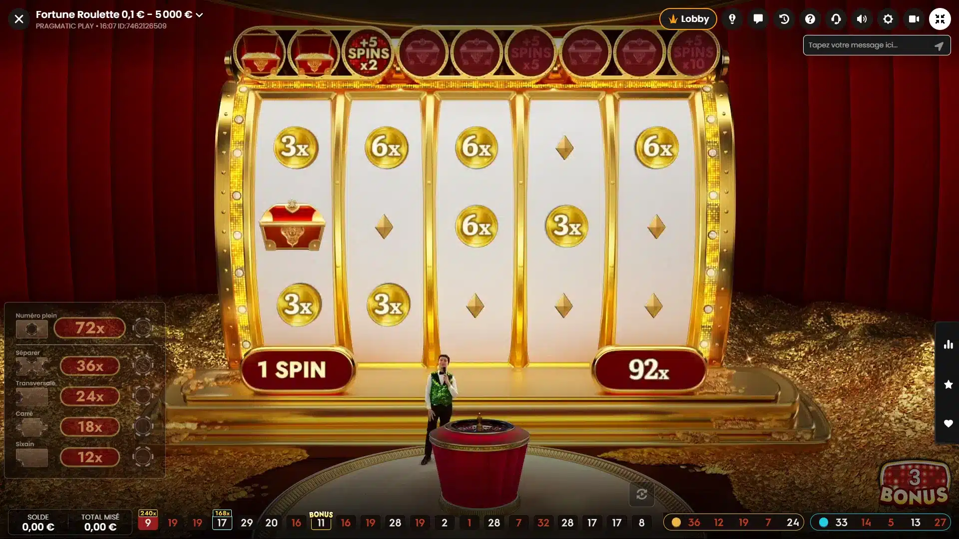round bonus sur fortune roulette