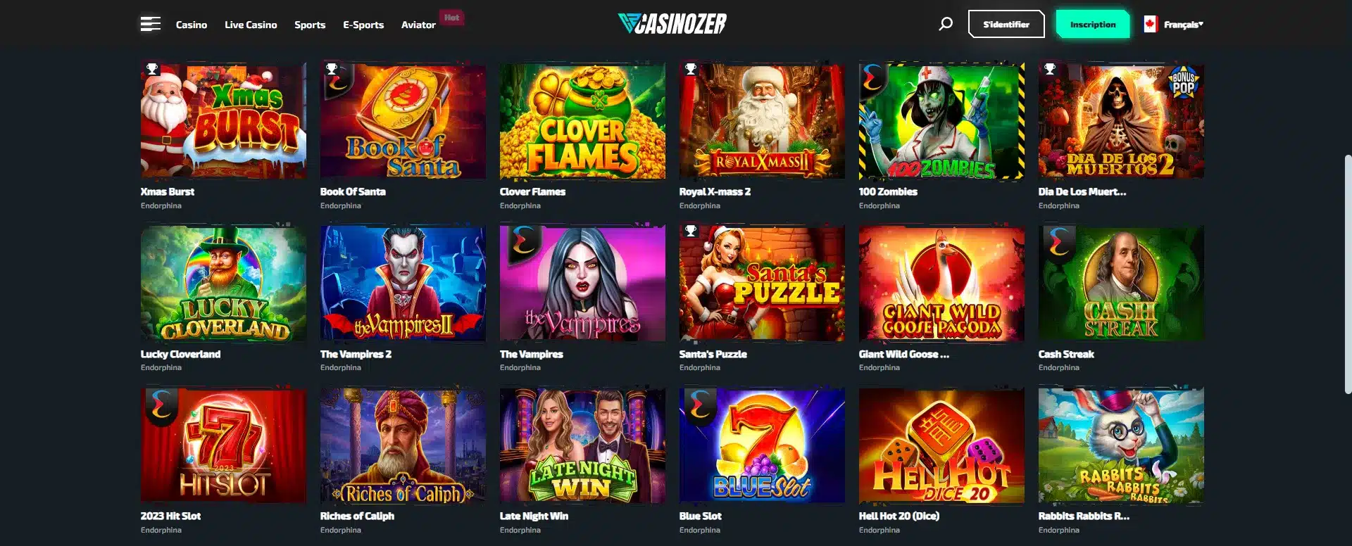 endorphina sur casinozer