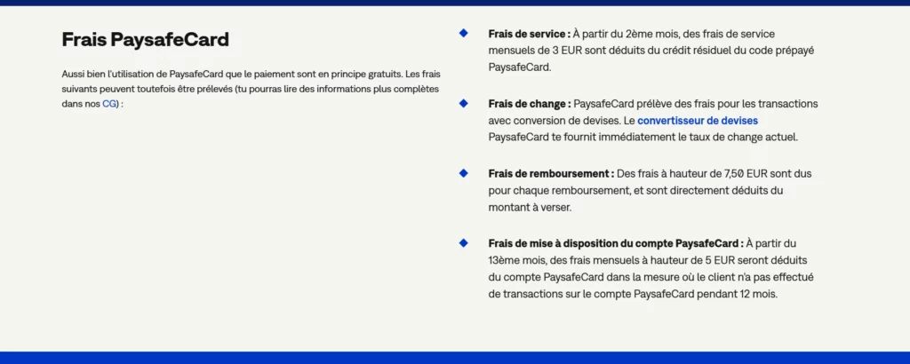 Inconvénients Paysafecard