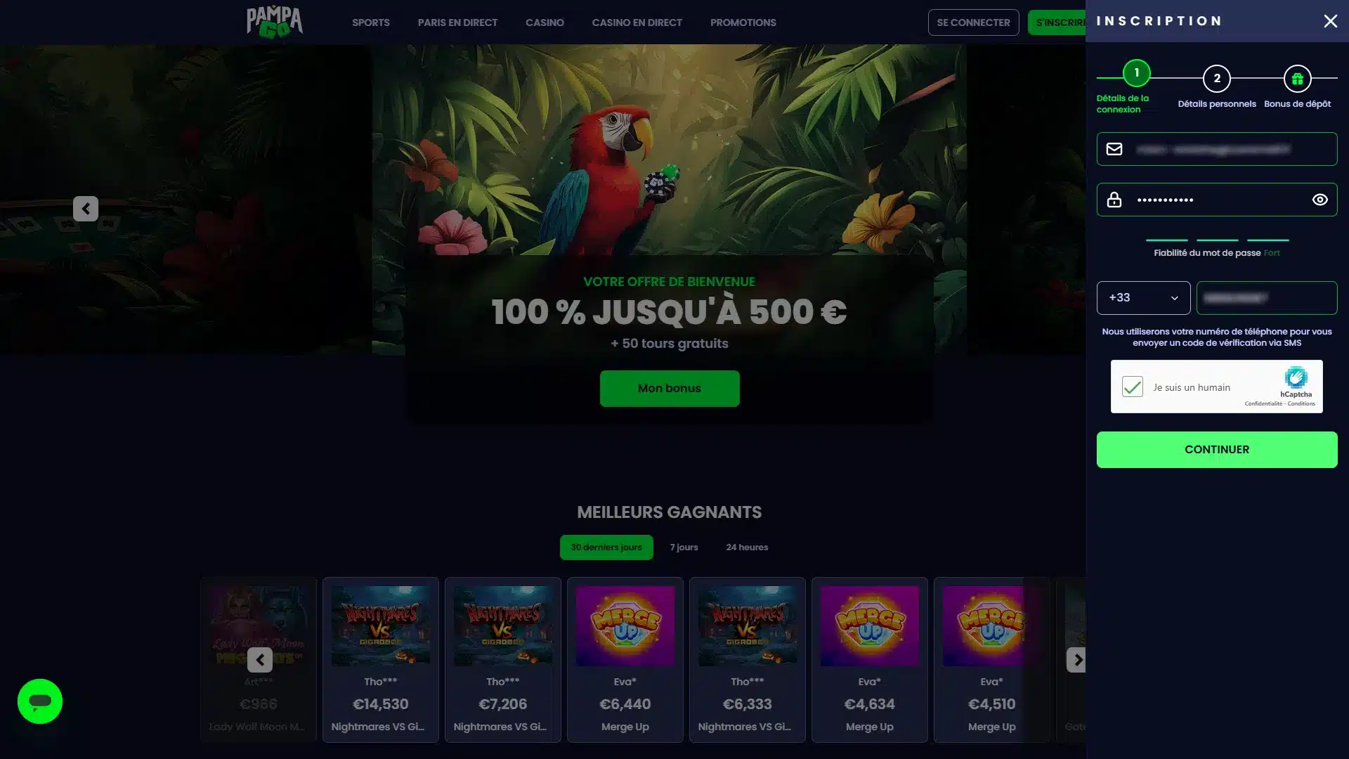 PampaGo Casino : notre avis 24 inscription sur pampago - 2