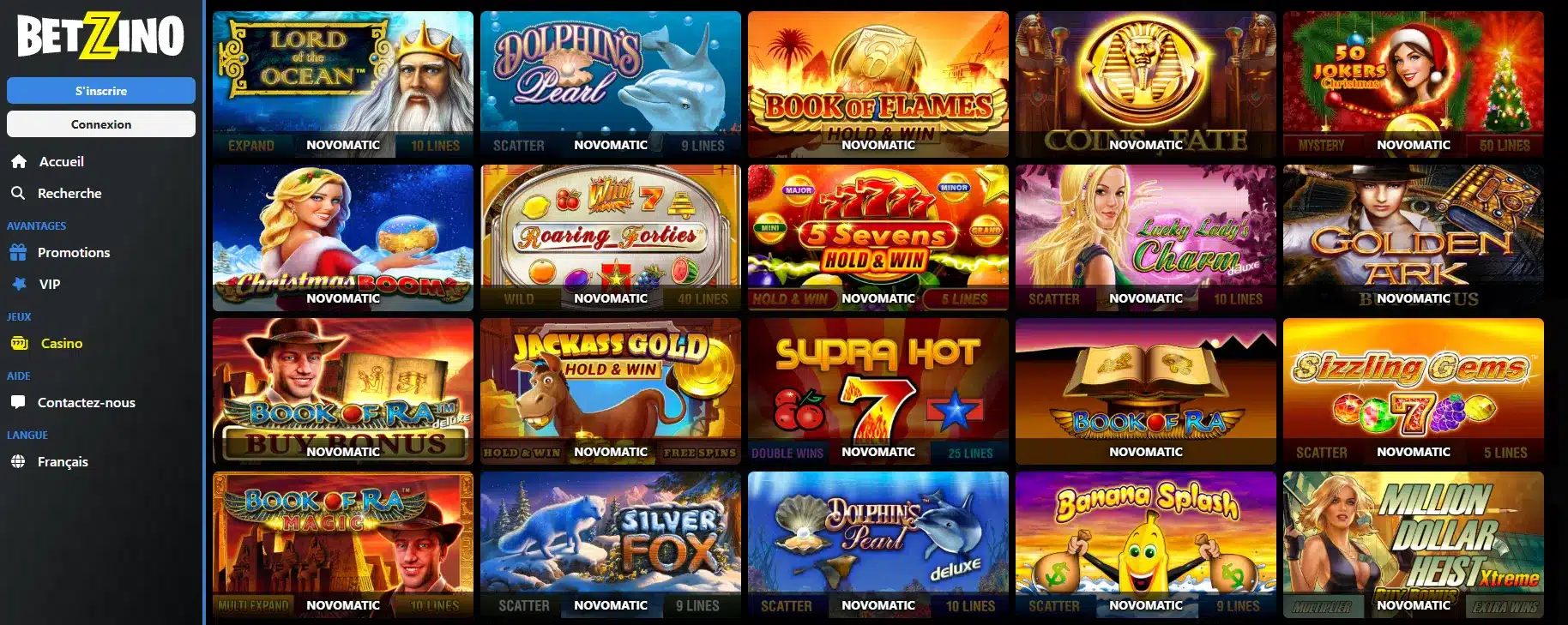 novomatic sur betzino