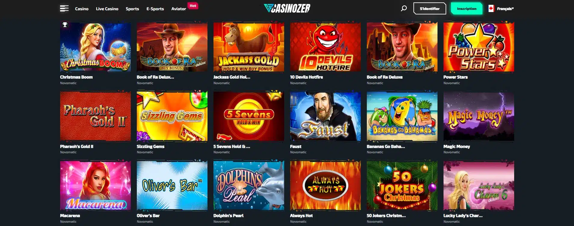 novomatic sur casinozer