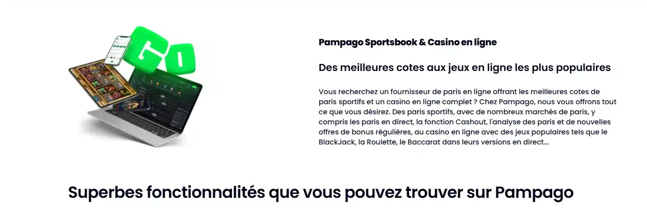 PampaGo Casino : notre avis 14 offre de jeux et de paris sur pampago