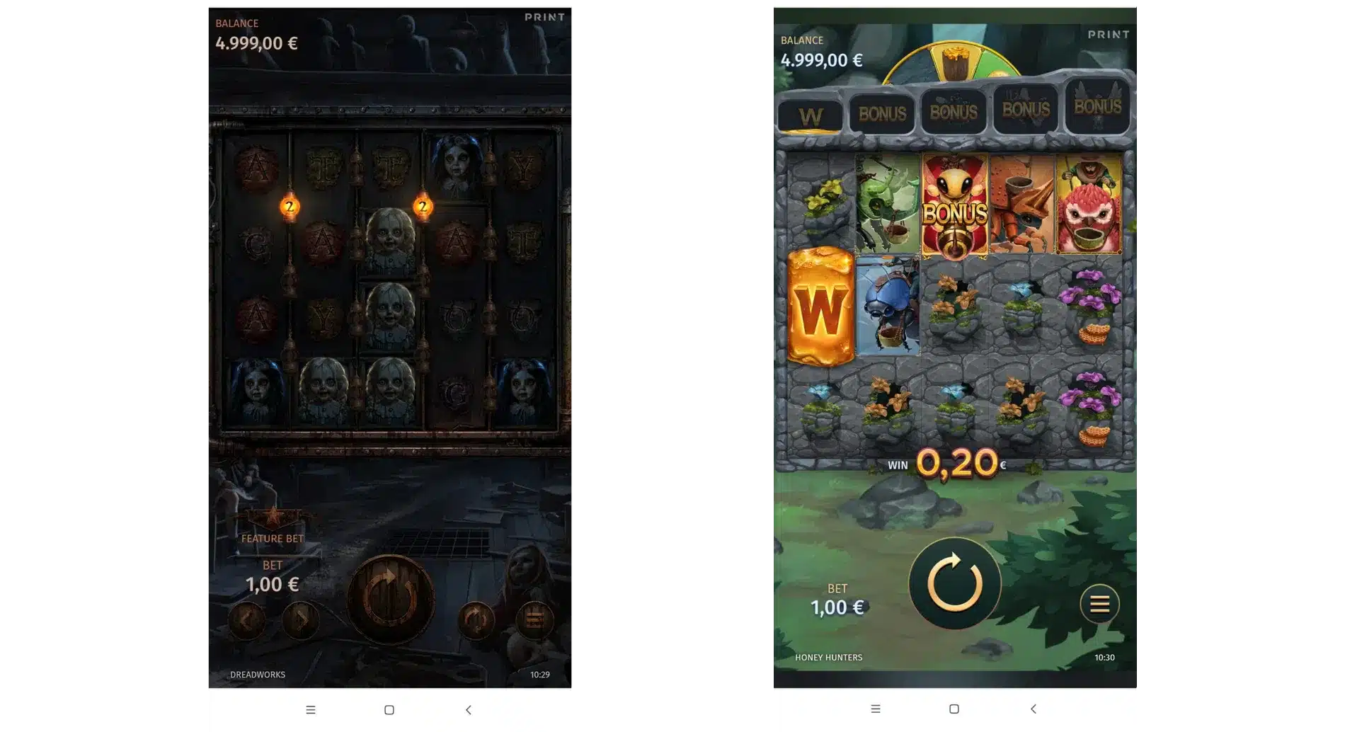 print studios sur mobile