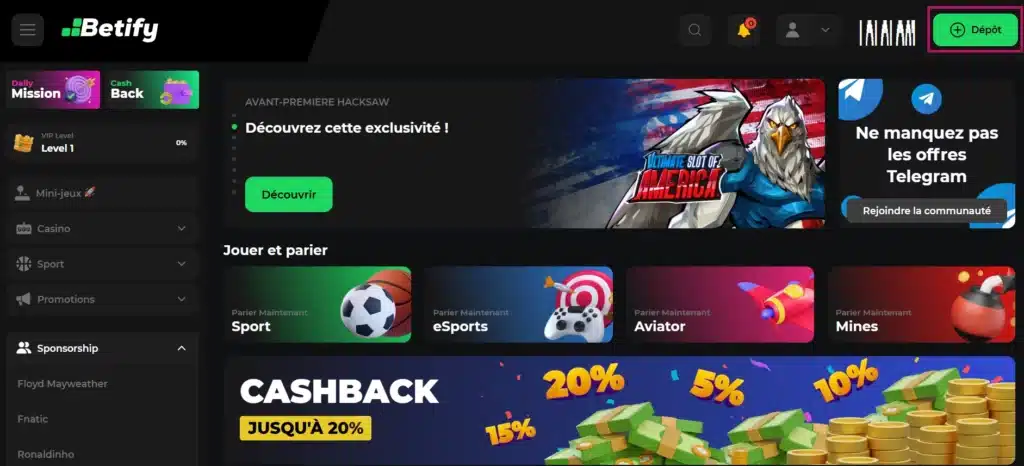 Les meilleurs casinos en ligne pour déposer avec cashlib 37 Cliquez sur le bouton dépôt
