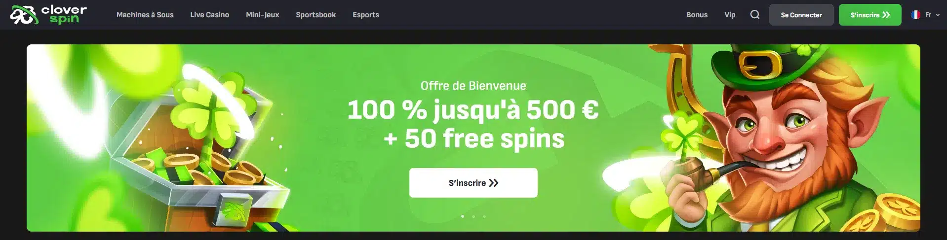 cloverspin et son dépôt minimum de 20 euros