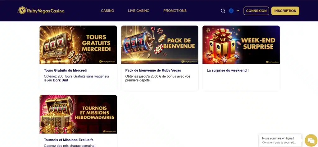 Les meilleurs casinos avec Free Spins (tours gratuits) 5 Il pleut des tours gratuits sur Ruby Vegas