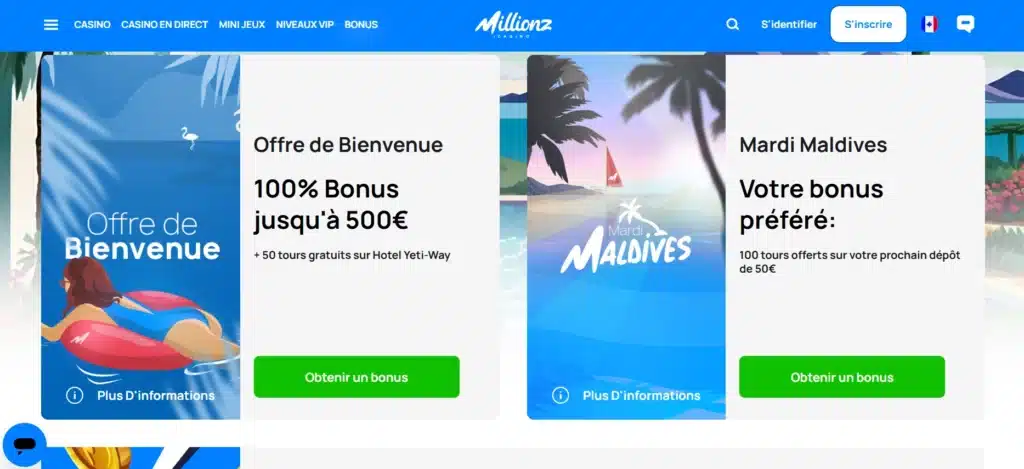 Les meilleurs casinos avec Free Spins (tours gratuits) 14 Les offres sans wager de Millionz