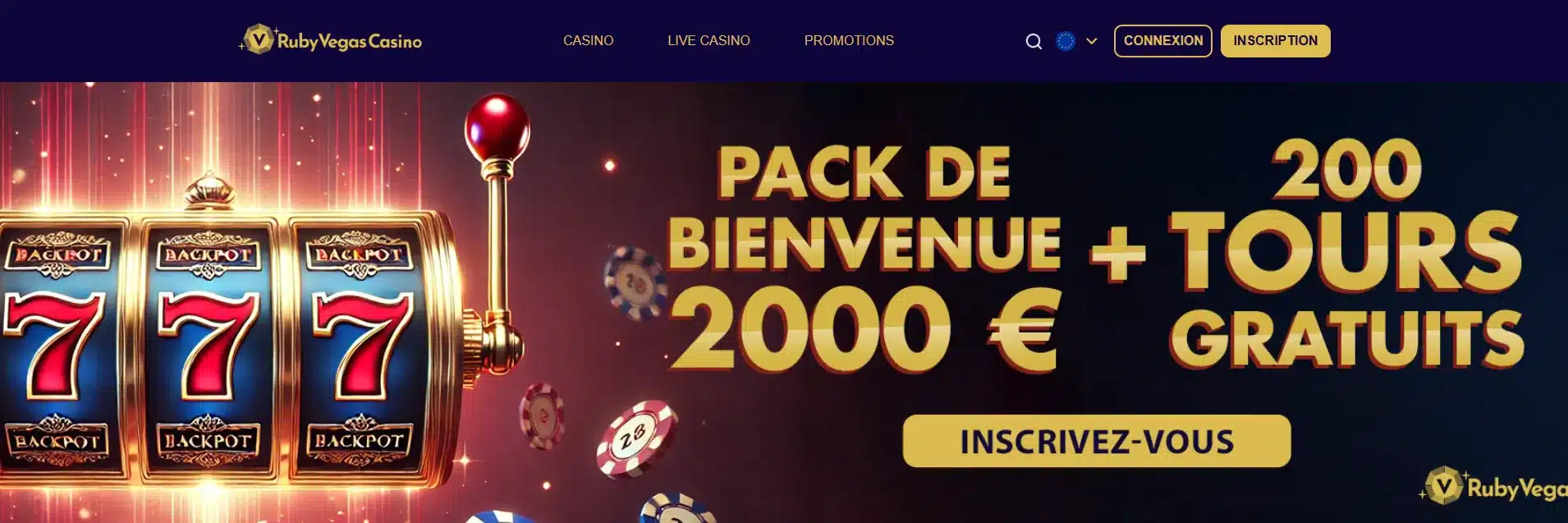 ruby vegas et son dépôt minimum de 20 euros