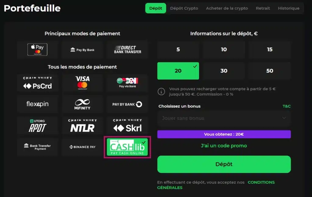 Les meilleurs casinos en ligne pour déposer avec cashlib 39 Sélectionnez Cashlib