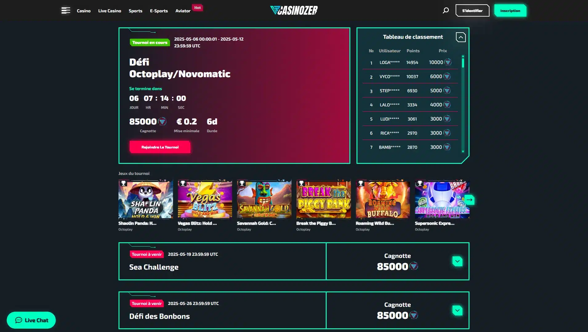 utiliser ses 20 euros de dépôt avec les tournois