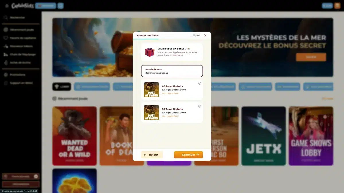 Captain Slots Casino : Notre avis 13 dépôt sur captain slots 3