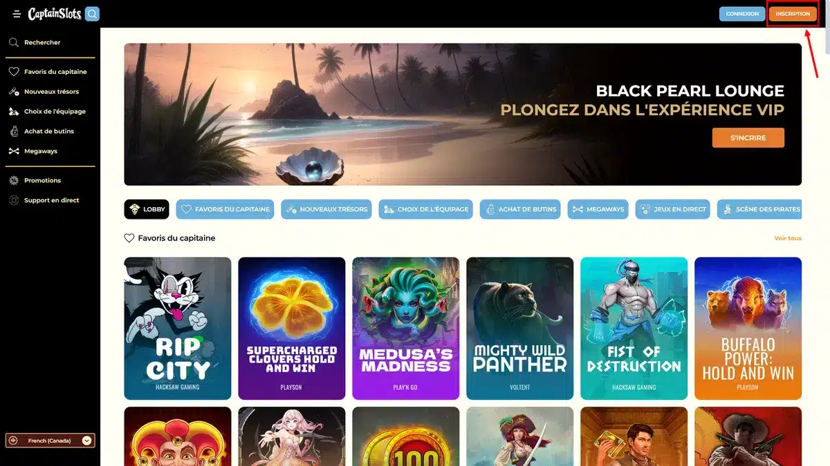 Captain Slots Casino : Notre avis 18 inscription sur captain slots 1