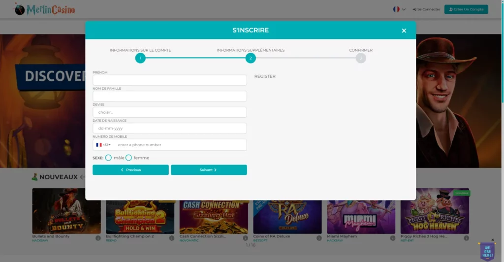 Merlin Casino : notre avis 23 inscription sur merlin casino 3