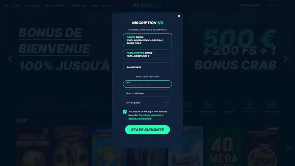 PlayZilla Casino : notre avis 22 inscription sur playzilla 2