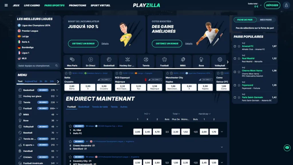 PlayZilla Casino : notre avis 14 paris sportifs sur playzilla