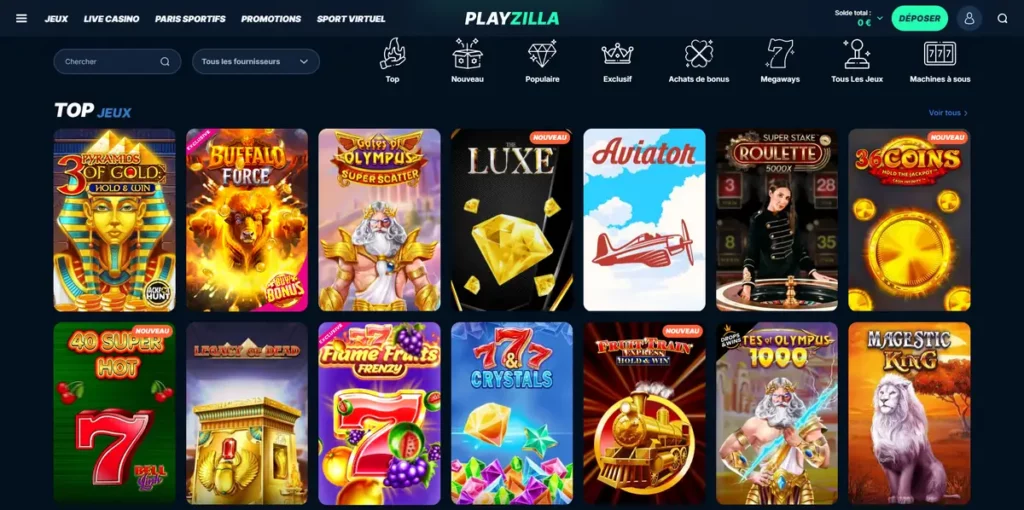 PlayZilla Casino : notre avis 1 Playzilla casino en ligne