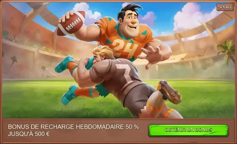 Stone Vegas : notre avis 2025 5 Bonus de recharge sportif sur Stone Vegas