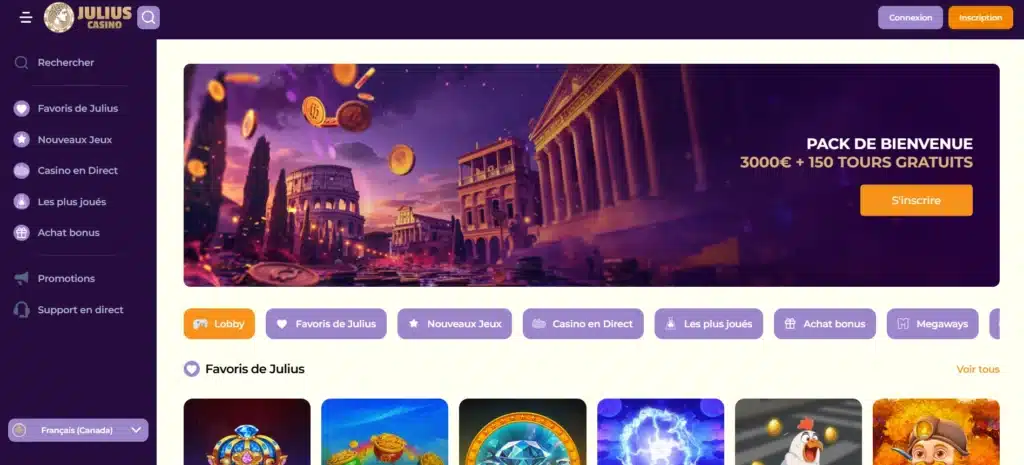 Les meilleurs casinos en ligne pour déposer avec cashlib 6 Julius Casino