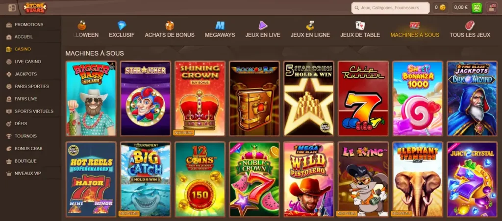 Stone Vegas : notre avis 2025 18 Machines à sous de stone vegas casino