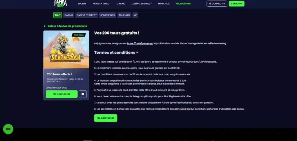 Bonus de bienvenue casino pour jouer en ligne 11 Bonus de bienvenue sans dépôt Pampago