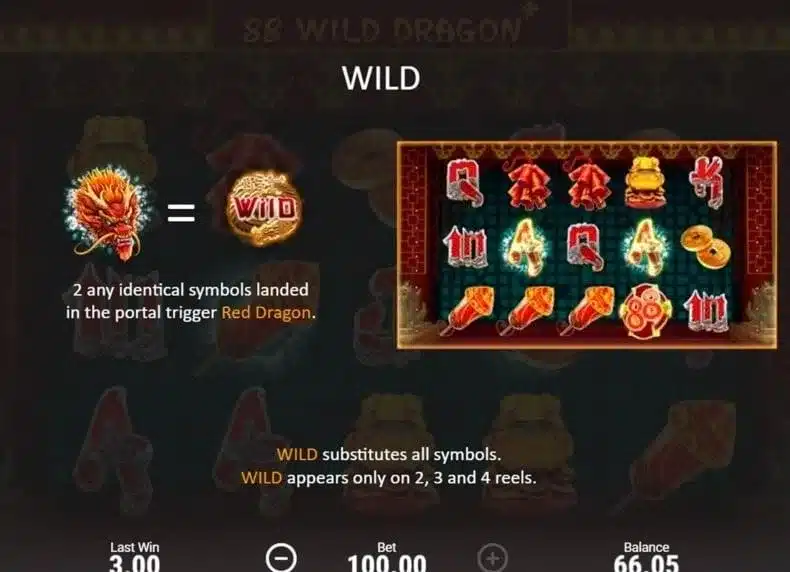 88 Wild Dragon 4 88 Wild Dragon : bonus dragon rouge