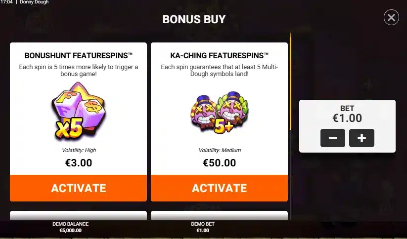 Donny Dough 4 Donny Dough Slot : bonus