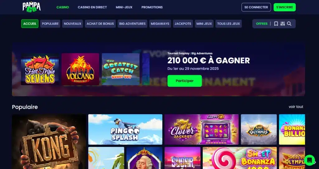 Les meilleurs jeux de casino 19 Pampago jeux de casino gratuits