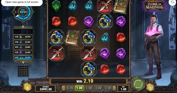 Tome of Madness Play’n GO | Osez ouvrir le livre interdit 2 Tome of Madness : caractéristiques